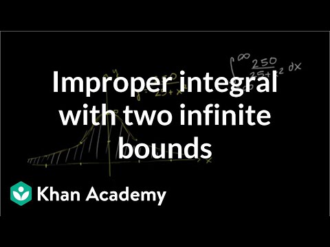 Improper Integral With Two Infinite Bounds Video Khan Academy