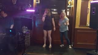 Chris and Courteney Schulz sing I Love Rock 'N Roll at Sweeney's Pub in Brick, NJ August 2, 2022
