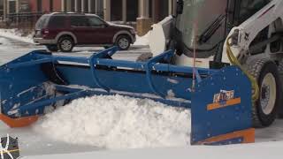 Skid Steer Snow Plows for Commercial Parking Lots
