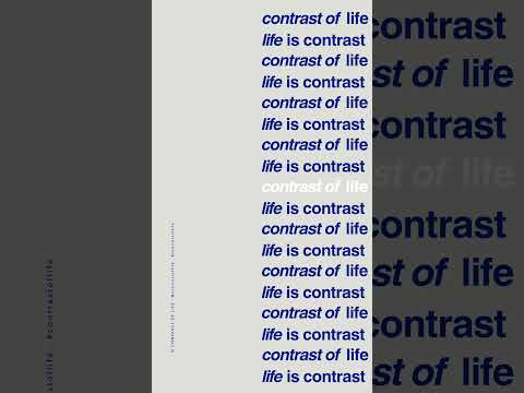 Contrast of Life · Life is Contrast | Minimal Typography#contrastoflife