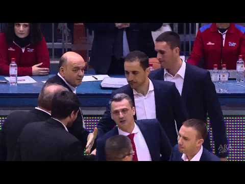 Djoković & Troicki enjoying the atmosphere (Partizan NIS - Crvena zvezda Telekom, 1.3.2015)