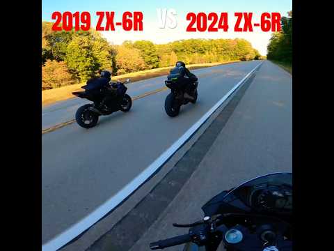 2019 ZX-6R vs 2024 ZX-6R #bikelife #kawasaki #zx6r #bike #racing #sportbike