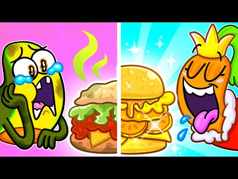 CHEAP VS EXPENSIVE Food Challenge 🍔 Rich VS Poor Swap 🍔 Avocado Couple