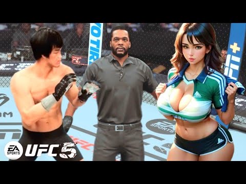 PS5| Bruce Lee vs. Titan Sport Woman (EA Sports UFC 5)