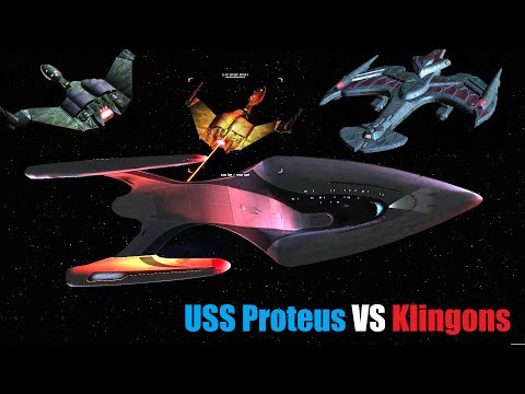 USS Proteus ENGAGES Klingon FLEET - 2 Battles - Star Trek Ship Battles - Bridge Commander