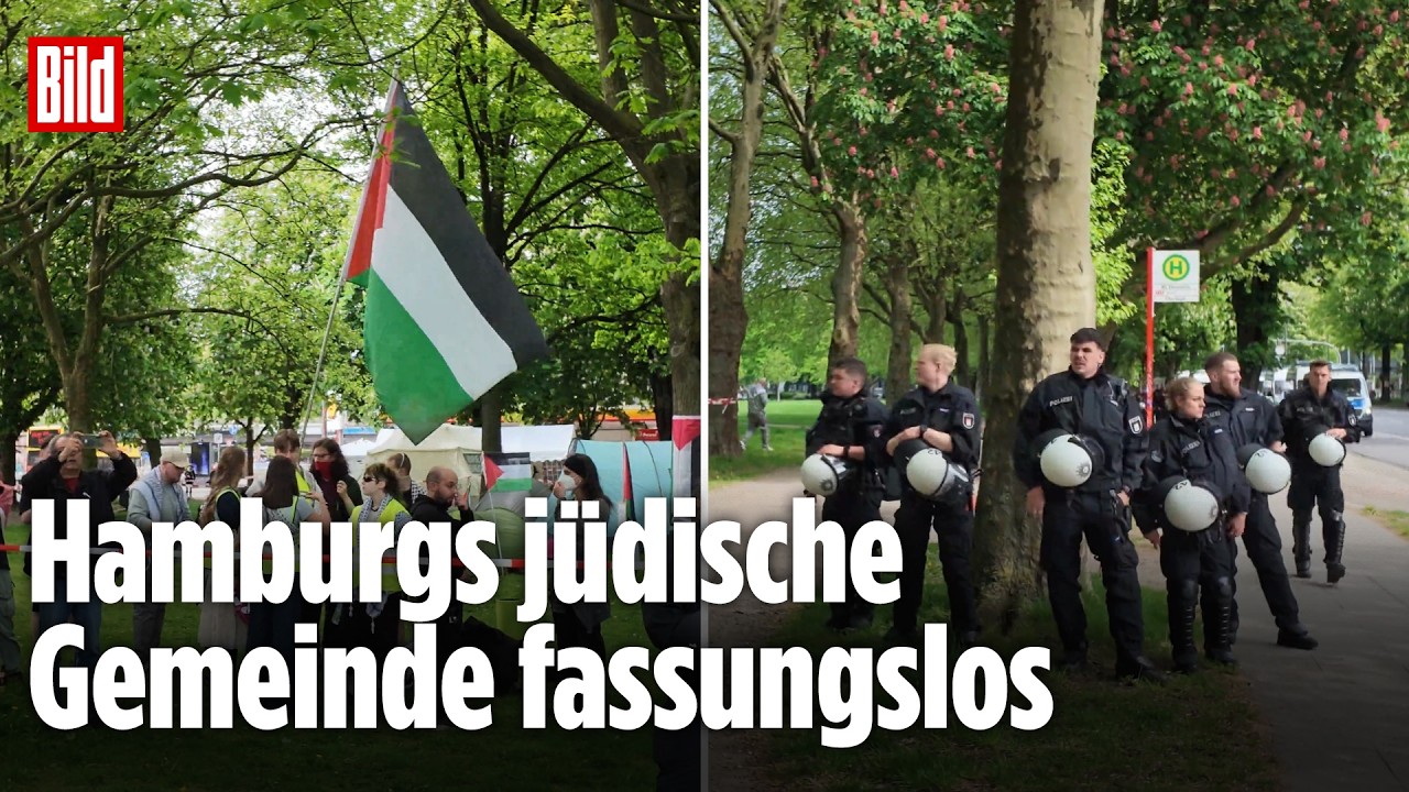 Hamburg: Polizei muss Demo gegen pro-palästinensisches Protest-Camp schützen