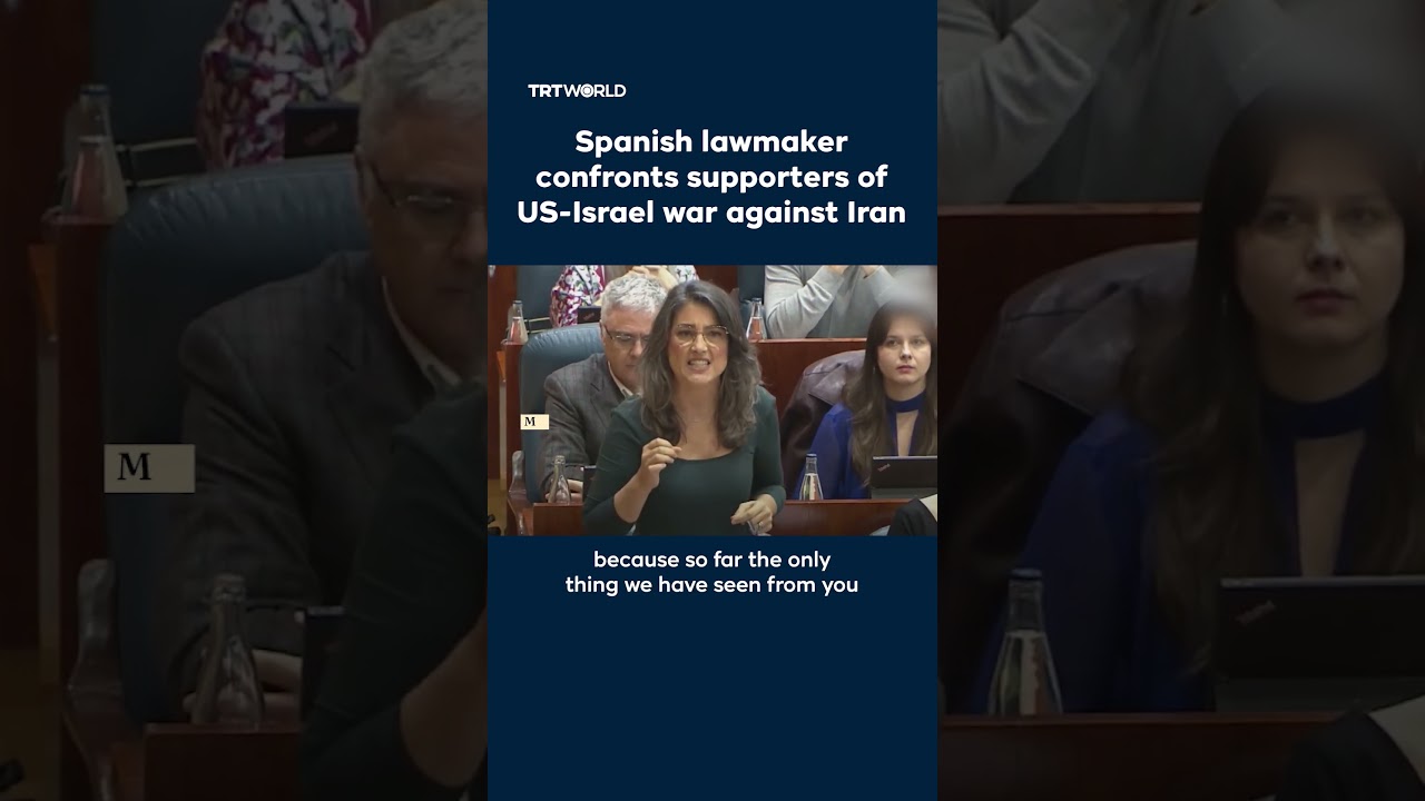 Video | Spanish lawmaker confronts supporters of US-Israel war against Iran
