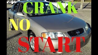 2001 NISSAN SENTRA CRANKS BUT WON'T START....SOLVED...
