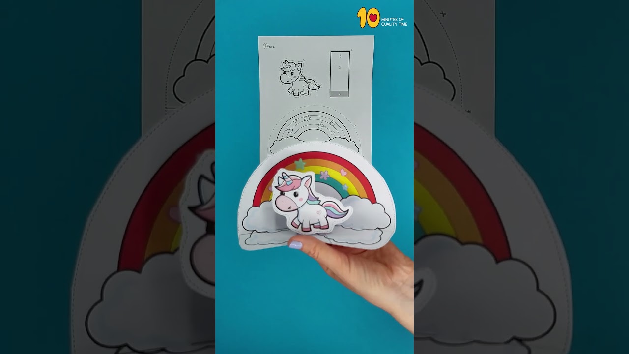 Rainbow Unicorn 3D Craft
