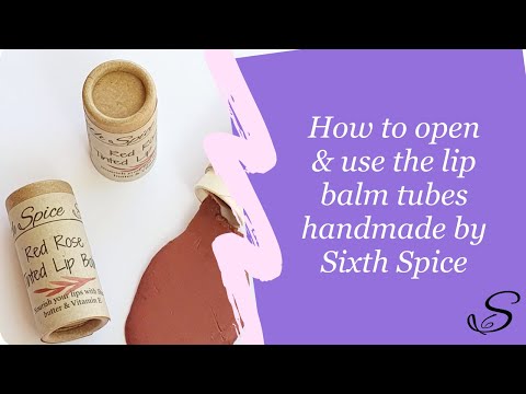 Part of a video titled How to open the Lip Balm Tubes made by Sixth Spice - YouTube