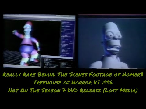 Really Rare Behind The Scenes Footage of Homer3 Treehouse of Horror VI 1996 Simpsons (Lost Media)