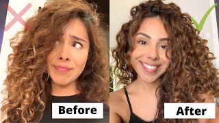 How To Prevent Frizzy Hair &amp; Enhance Definition In Curly Hair! (2c/3a curly hair routine)