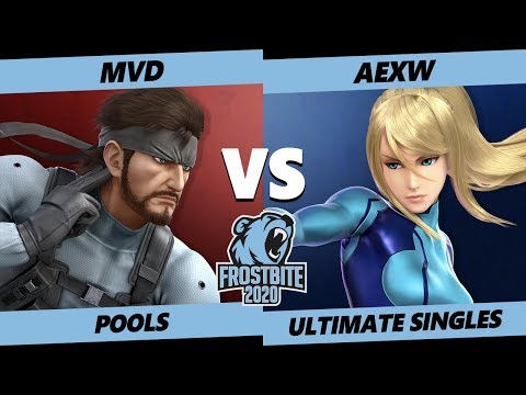 Frostbite 2020 SSBU Pools - TG | MVD (Snake) Vs Aexw (Zero Suit Samus) Smash Ultimate Singles - SSBU