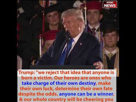Trump at University of Alabama Commencement: 'Have the Courage to Be an Outsider'; 'Find Your Limits and Smash Through Them'; 'Roll Tide!'