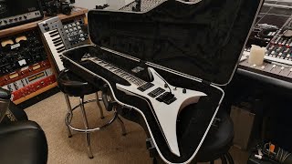 Video thumbnail for Jackson USA WR1 Warrior White with Black Bevels Up Close Guitar Video Review Essex Recording Studios by Essex Recording Studios