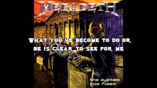 Megadeth - Something That I&#39;m not (With lyrics)