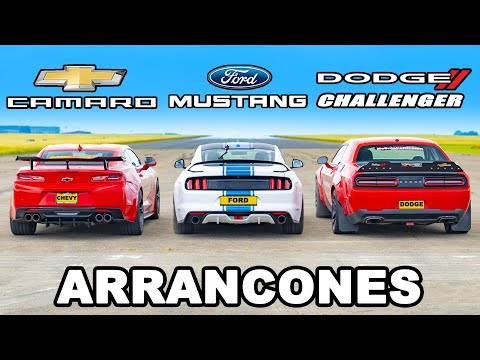 Ford Mustang King Cobra vs Chevy Camaro vs Dodge Challenger SRT: ARRANCONES