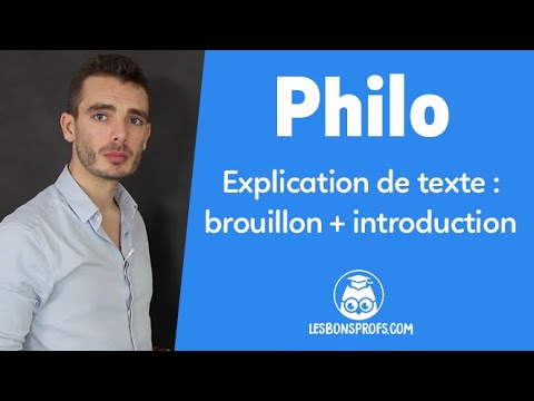 Textual analysis: draft and introduction - Philosophy - Final year - Les Bons Profs
