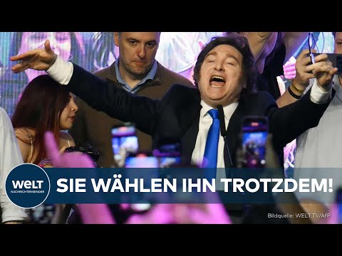 KETTENSÄGEN-PRÄSIDENT JUBELT: Überraschung in Argentinien ‒ Javier Milei räumt bei Wahl ab!