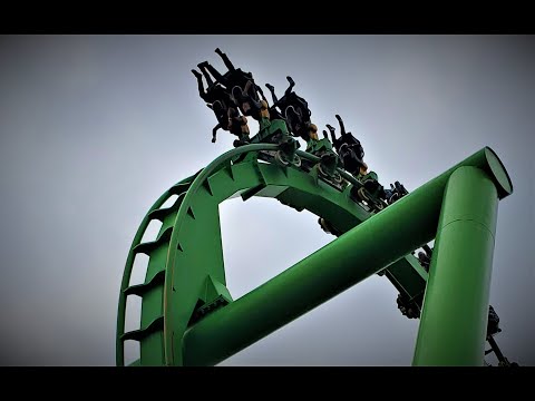 Anaconda front seat ride with data overlay at Gold Reef City Theme Park