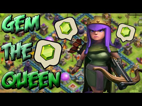 Clash of Clans Gemming the Queen + Next LV Barbs