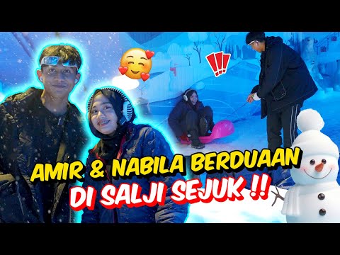 AMIR & NABILA BERDUAAN DI SALJI SEJUK !! - TEAM AMZ KE TEMPAT DINGIN !