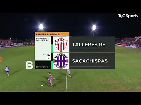 Fútbol Argentino. Fecha 17 Talleres RE - Sacachispas. Primera B Metro. Partidos de Fútbol Argentino.