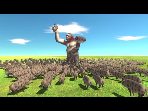 Ocean of 300 Pigs vs ALL UNITS Animal Revolt Battle Simulator