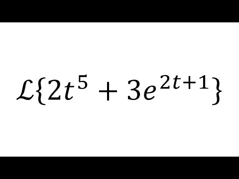 Transformada de Laplace de 2t^5 + 3e^(2t + 1)