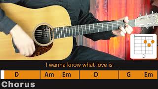 I WANT TO KNOW WHAT LOVE IS - FOREIGNER - GUITAR PLAY ALONG