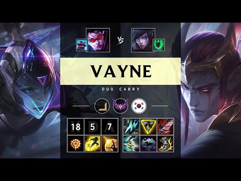 Vayne ADC vs Aphelios: Pentakill, Legendary - KR Master Patch 14.18