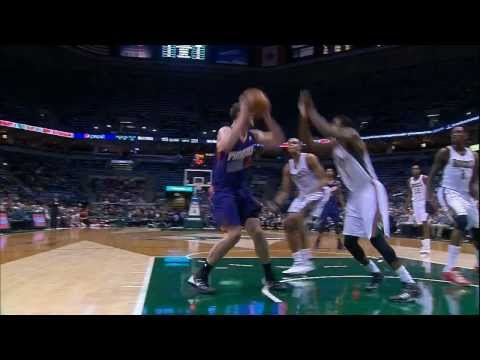 Miles Plumlee Throws Down the Double-Pump Slam | Suns vs Bucks |