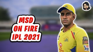 MSD on Fire 🔥 v Mumbai Indians 🇮🇳 • IPL 2021 • Cricket 19 ❤️ • Anmol Juneja