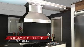 Forno Coppito 36-Inch Island Range Hood, , LED Lighting, Adjustable Fan Speeds Stainless Steel FRHIS512936 Picture