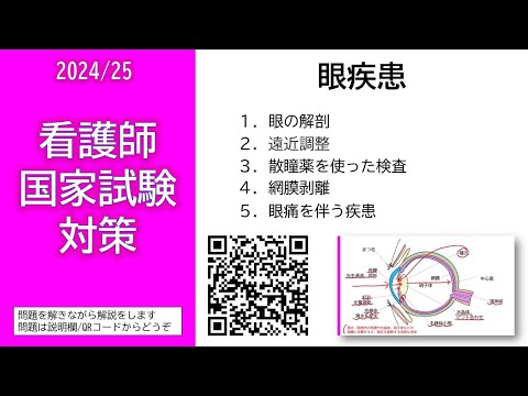 看護学科 2024/25 看護師国家試験対策・眼疾患