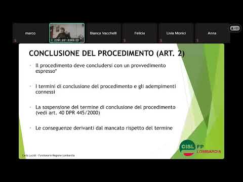 Lezione sul diritto amministrativo con particolare riferimento al procedimento amministrativo