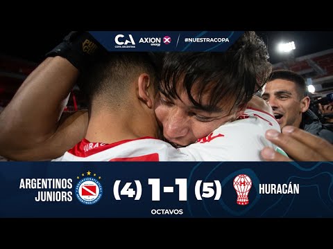 Octavos: Argentinos 1 (4) - Huracán 1 (5)