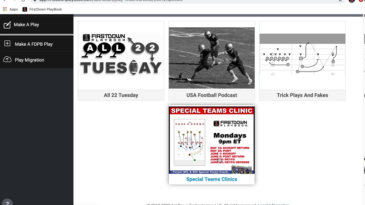 FirstDown PlayBook Webinars