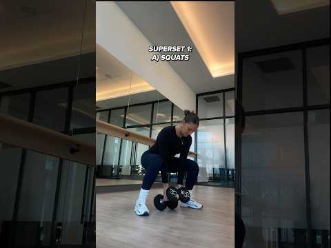 Full body dumbbell workout ❤️‍🔥 40s on, 20s rest, 3 sets - GO! #fullbody #workout #toning #fatloss