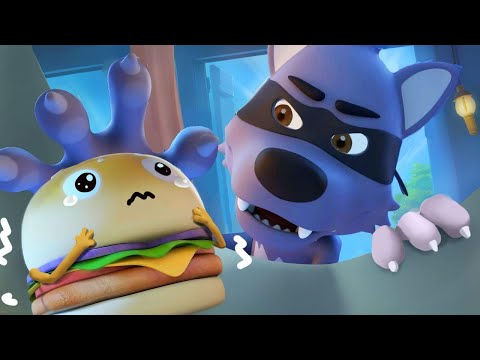 The Wolf is Coming | Fun Story | Yummy Foods Family | Kids Cartoon | BabyBus TV