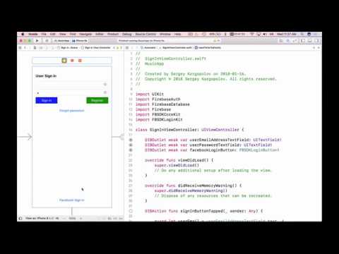 Facebook Login with Firebase and Swift -5- Implement FBSDKLoginButtonDelegate