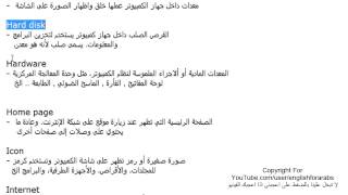 تعلم اللغة الانجليزية الدرس 139 كلمات ومفردات انجليزية تخص الكومبيوتر والانترنت الجزء 3