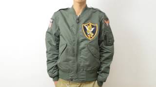 AVIREX アヴィレックス フライング タイガース L-2 フライト ジャケット メンズ ミリタリー アウター ブルゾン ワッペン アビレックス L2 MA-1 MA1 6162163 mv163