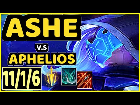 HARU (ASHE) vs APHELIOS - 11/1/6 KDA BOTTOM ADC CHALLENGER GAMEPLAY - KR