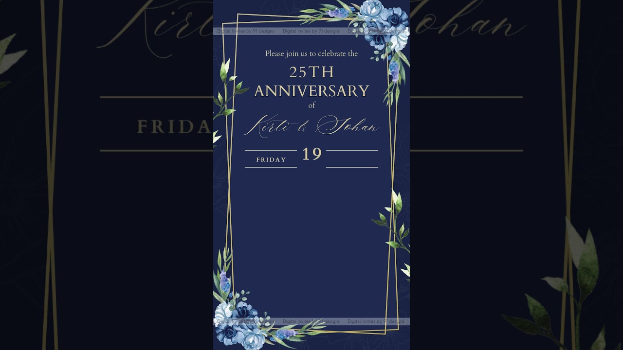 Romantic Red Rose Anniversary Invitation
