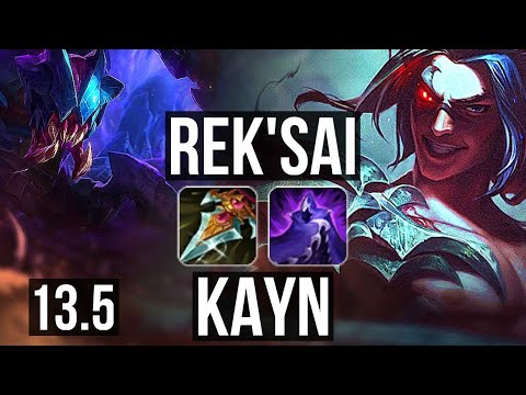 REK'SAI vs KAYN (JNG) | 9/1/8, 1.6M mastery, Legendary | KR Grandmaster | 13.5