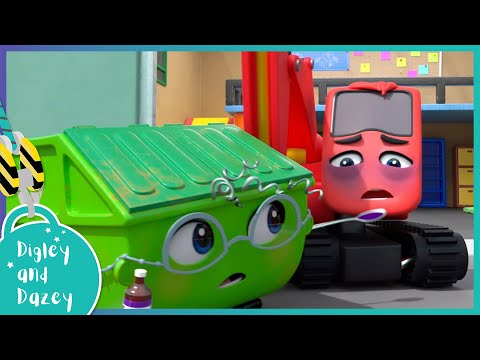 🚧 Oh No! Digley is Sick - Pancake Shack Problem 🚜 | Digley and Dazey | Construction Truck Cartoons