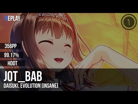 jot_bab | Minazuki Airi with Atsushi - Daisuki, Evolution [Insane] +HDDT 99.17% 356pp #1