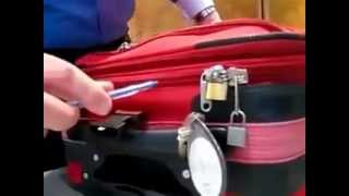 How to Open zippered luggage bag- Easy Tick Open a Bag