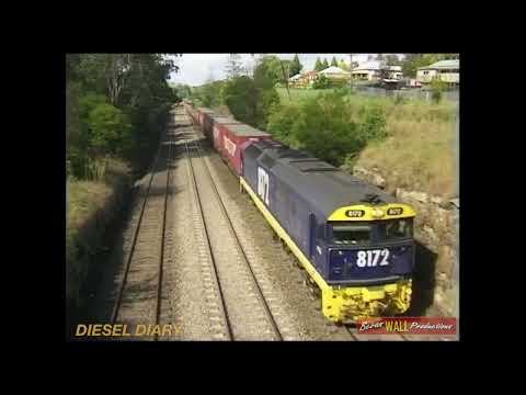 Australian diesel locomotives & steam loco 3801 - Picton - April 1997